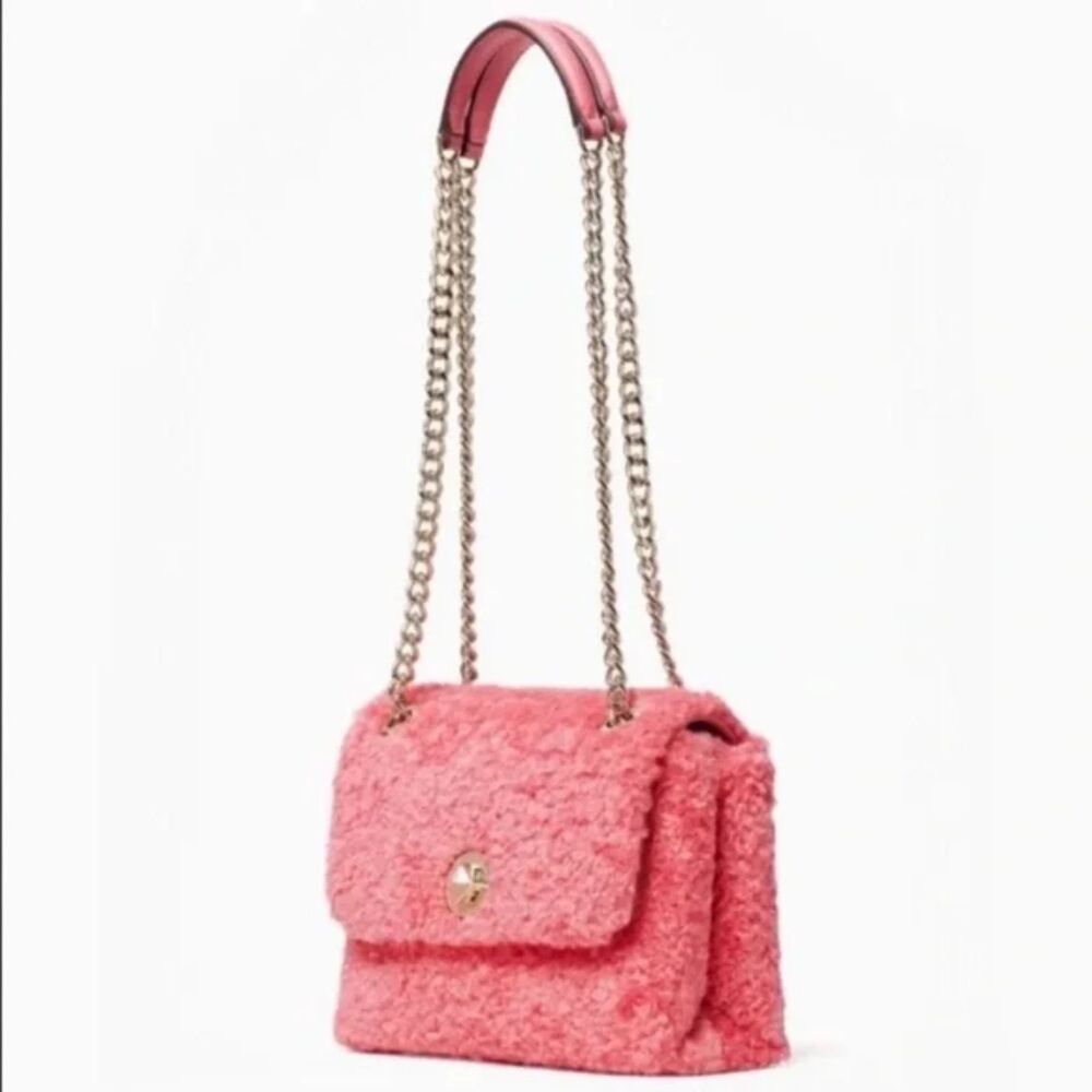 Kate Spade Natalia Faux Fur Small Flap Crossbody Purse EUC